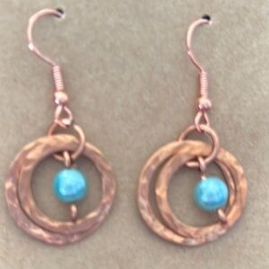 Copper and Turquoise Earrings